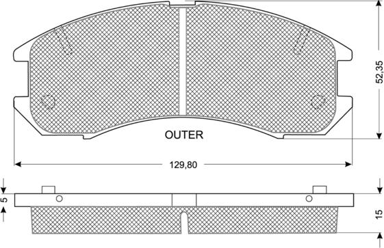 Procodis France PF10561 - Тормозные колодки, дисковые, комплект www.autospares.lv