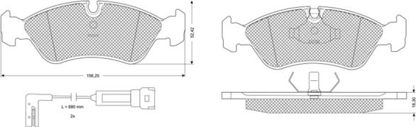 Procodis France PF10681 - Тормозные колодки, дисковые, комплект www.autospares.lv