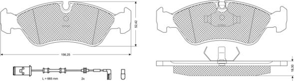 Procodis France PF10682 - Тормозные колодки, дисковые, комплект www.autospares.lv