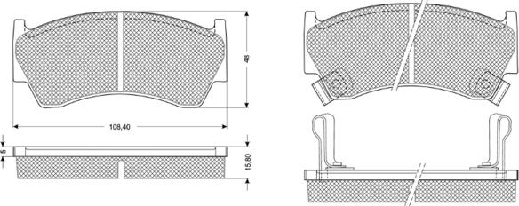 Procodis France PF1089 - Тормозные колодки, дисковые, комплект www.autospares.lv