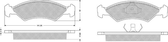 Procodis France PF1084 - Bremžu uzliku kompl., Disku bremzes www.autospares.lv