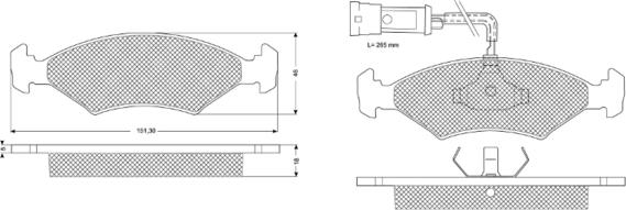 Procodis France PF10281 - Bremžu uzliku kompl., Disku bremzes www.autospares.lv