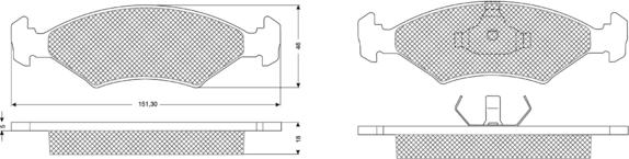 Procodis France PF1028 - Bremžu uzliku kompl., Disku bremzes www.autospares.lv