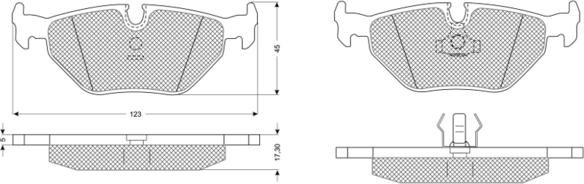 Procodis France PF1070 - Brake Pad Set, disc brake www.autospares.lv