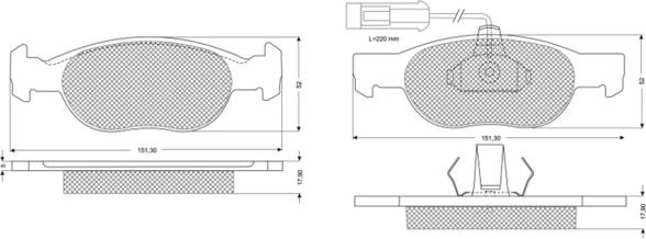 Procodis France PF10711 - Brake Pad Set, disc brake www.autospares.lv