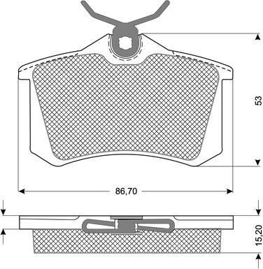 Procodis France PF1078 - Тормозные колодки, дисковые, комплект www.autospares.lv