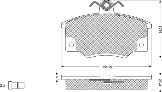 Procodis France PF1073 - Bremžu uzliku kompl., Disku bremzes autospares.lv