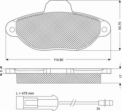 Procodis France PF10721 - Brake Pad Set, disc brake www.autospares.lv