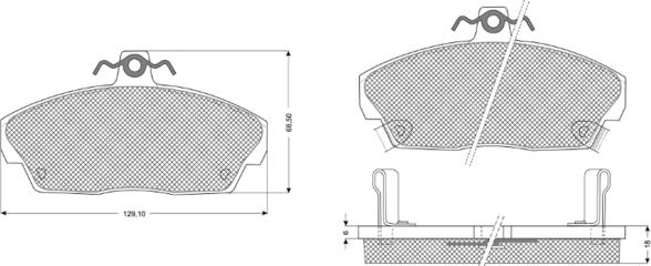 Procodis France PF1151 - Brake Pad Set, disc brake www.autospares.lv