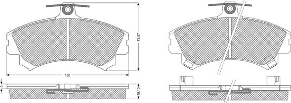 Procodis France PF1152 - Brake Pad Set, disc brake www.autospares.lv