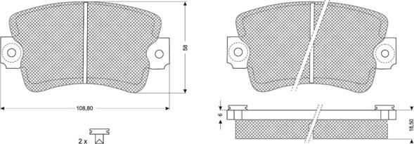 Procodis France PF1164 - Тормозные колодки, дисковые, комплект www.autospares.lv