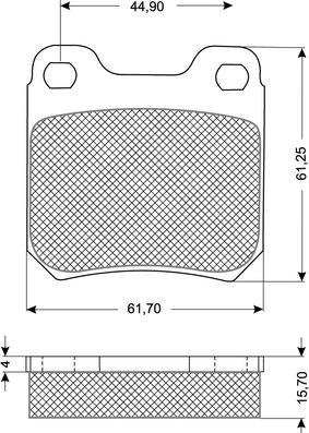 Procodis France PF1160 - Тормозные колодки, дисковые, комплект www.autospares.lv