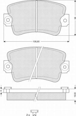 Procodis France PF1163 - Тормозные колодки, дисковые, комплект www.autospares.lv