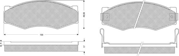 Procodis France PF1109 - Bremžu uzliku kompl., Disku bremzes www.autospares.lv