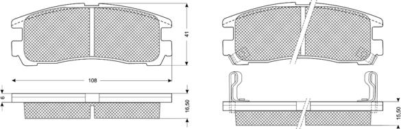 Procodis France PF1104 - Brake Pad Set, disc brake www.autospares.lv