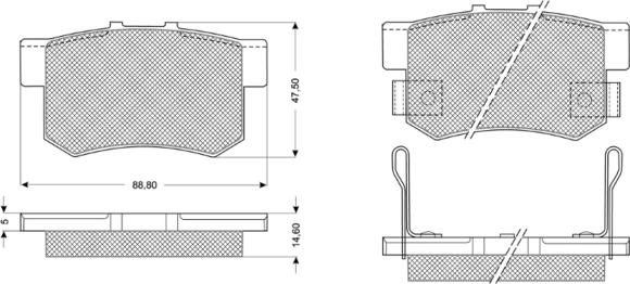 Procodis France PF1100 - Brake Pad Set, disc brake www.autospares.lv