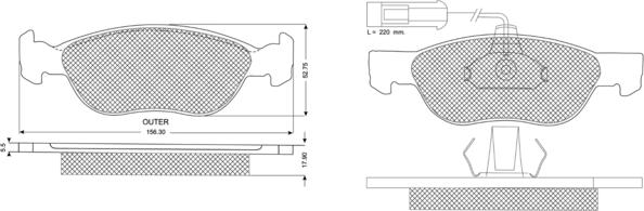 Procodis France PF1187 - Bremžu uzliku kompl., Disku bremzes www.autospares.lv