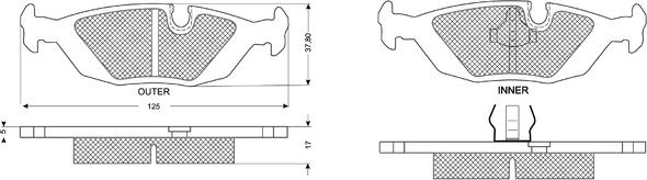 Procodis France PF1130 - Brake Pad Set, disc brake www.autospares.lv