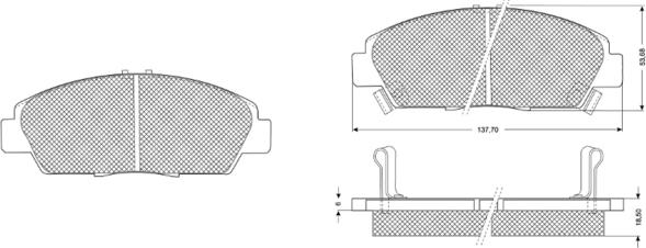 Procodis France PF1138 - Тормозные колодки, дисковые, комплект www.autospares.lv