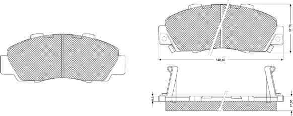 Procodis France PF1137 - Brake Pad Set, disc brake www.autospares.lv