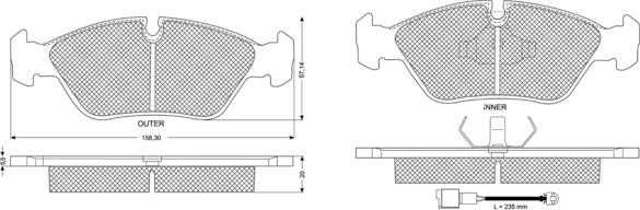 Procodis France PF11291 - Bremžu uzliku kompl., Disku bremzes www.autospares.lv