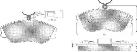 Procodis France PF1128 - Bremžu uzliku kompl., Disku bremzes www.autospares.lv