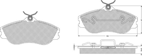 Procodis France PF1127 - Тормозные колодки, дисковые, комплект www.autospares.lv