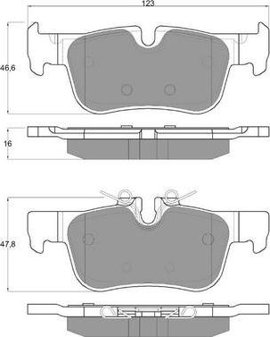 Procodis France PF1844 - Bremžu uzliku kompl., Disku bremzes www.autospares.lv