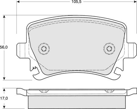 Procodis France PF1395 - Brake Pad Set, disc brake www.autospares.lv