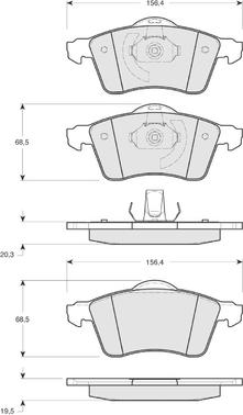 Procodis France PF1391 - Тормозные колодки, дисковые, комплект www.autospares.lv