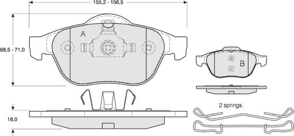 Procodis France PF1350 - Тормозные колодки, дисковые, комплект www.autospares.lv