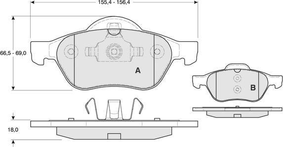 Procodis France PF1351 - Bremžu uzliku kompl., Disku bremzes autospares.lv