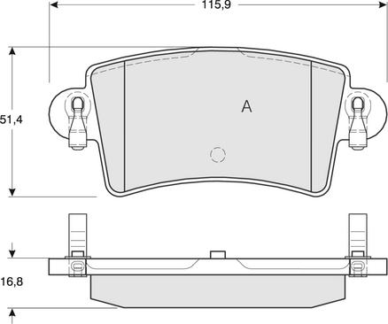 Procodis France PF1352 - Bremžu uzliku kompl., Disku bremzes www.autospares.lv