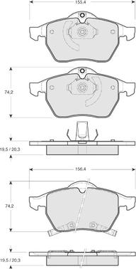 Procodis France PF1357 - Brake Pad Set, disc brake www.autospares.lv