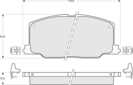 Procodis France PF1369 - Brake Pad Set, disc brake www.autospares.lv