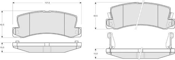 Procodis France PF1366 - Brake Pad Set, disc brake www.autospares.lv