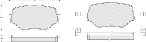 Procodis France PF1360 - Тормозные колодки, дисковые, комплект www.autospares.lv