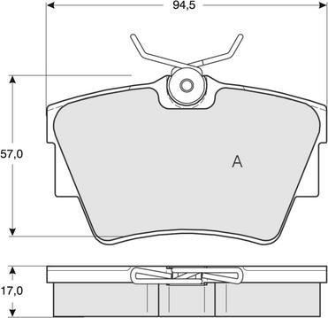 Procodis France PF1309 - Brake Pad Set, disc brake www.autospares.lv