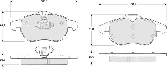 Procodis France PF1304 - Тормозные колодки, дисковые, комплект www.autospares.lv