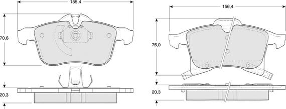 Procodis France PF1300 - Тормозные колодки, дисковые, комплект www.autospares.lv