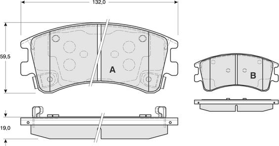 Procodis France PF1303 - Bremžu uzliku kompl., Disku bremzes www.autospares.lv