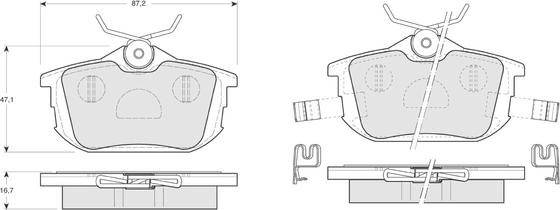 Procodis France PF1307 - Bremžu uzliku kompl., Disku bremzes www.autospares.lv