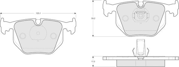 Procodis France PF1319 - Brake Pad Set, disc brake www.autospares.lv