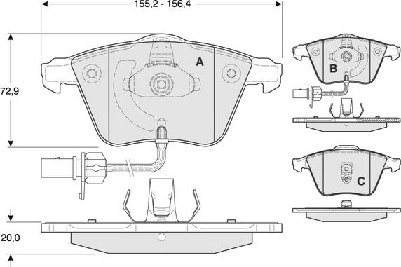 Procodis France PF1314 - Bremžu uzliku kompl., Disku bremzes autospares.lv