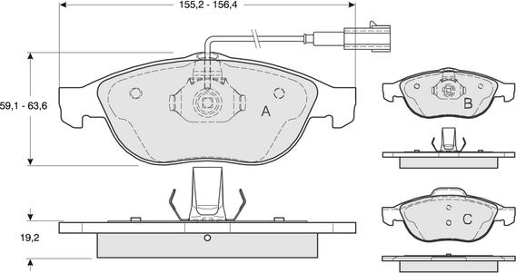 Procodis France PF1310 - Brake Pad Set, disc brake www.autospares.lv