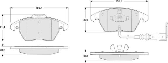 Procodis France PF1311 - Bremžu uzliku kompl., Disku bremzes www.autospares.lv