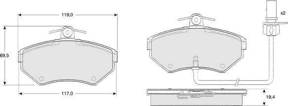 Procodis France PF13121 - Тормозные колодки, дисковые, комплект www.autospares.lv