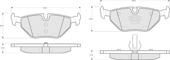 Procodis France PF1317 - Тормозные колодки, дисковые, комплект www.autospares.lv