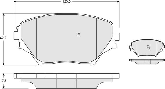 4U Autoparts 37399TY - Brake Pad Set, disc brake www.autospares.lv