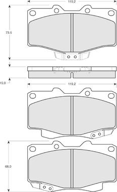 Procodis France PF1381 - Brake Pad Set, disc brake www.autospares.lv